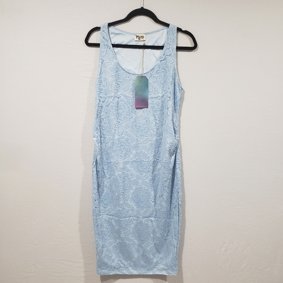 Show Me Your MuMu Knocked Up Lace Maternity Dress Size Large - Picture 2 of 11